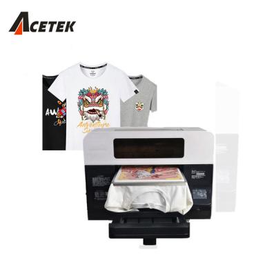 China Garment shops Acetek dtg a3 printer t-shirt printing machine size with R1390 print head for sale