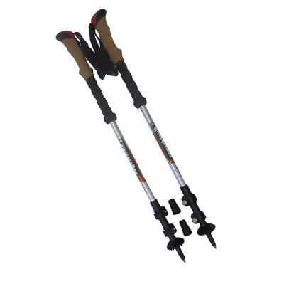 China New Shockproof Adjustable Telescopic Ultralight 3 Section Increasing Trekking Pole Alpenstock Carbon Fiber Walking Stick for sale