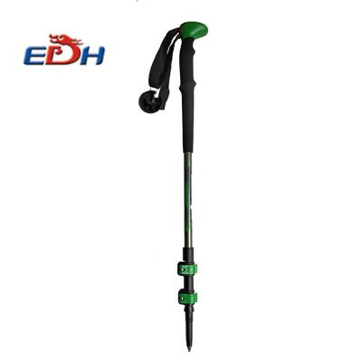 China Trekking 7075 Durable Custom Plastic Quick Lock Trekking Pole Telescopic Aluminum Pole for sale