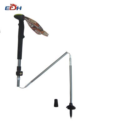 China Custom Folding Adjustable EVA Handle Quick Lock Self Defense Walking Stick Portable Aluminum Walking Stick for sale