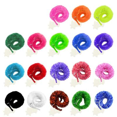 China Toy Pipper Worms Toys Wavy Worms on String Fuzzy Worm Toys Twisty for Carnival Kid Gifts for sale