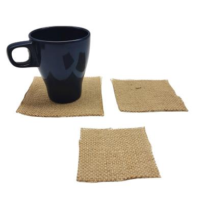 China Europe Burlap Cup Coasters Wedding Table Decor Drink Coasters Tableware Coasters for Tea Drinker Gift Housewarm Hostess for sale