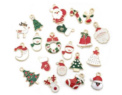 China DIY Christmas Ornaments Jewelry Beads Accessories Supplies DIY Christmas Necklace Pendant Metal DIY Crafts Chistmas Gifts for sale