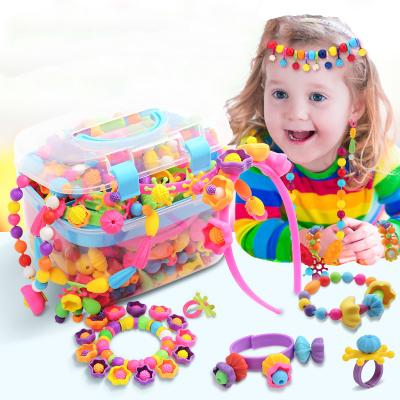 China 500pcs DIY Fashion Toy For Kids Colorful DIY Bracelet Beads Toys Variety Pop Stimulate Creativity Set Educational Beads Puzzle To for sale