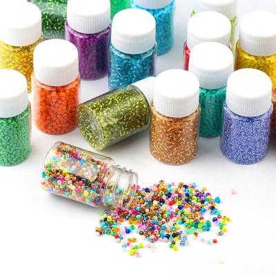 China DIY 3000pcs Bottled 2mm Glass Seed Beads Small Jewelry DIY Bracelet Beads Necklace For Jewelry Making Accessories Mardi Gras Beads for sale