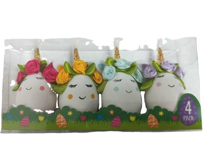 China Decoration Unicorn Eggs Easter Plastic Egg Decorations With Flower Decoration Unicorn Party Supplies for sale