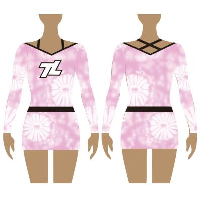 China Hot Selling All Star Sublimated Custom Cheerleading Uniforms Light Pink Cheerleading Uniforms for sale