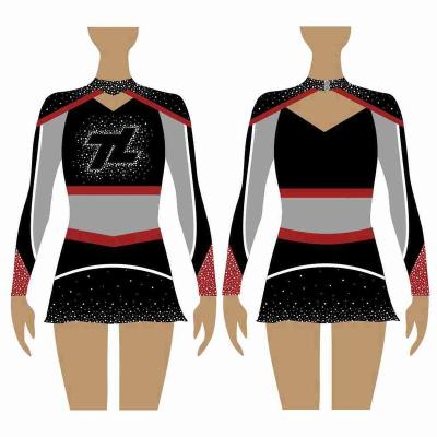 China Nylon / Spandex Promotional Nylon / Spandex Light Red Cheerleading Uniforms Cheerleading Sports Cheerleading Uniforms for sale