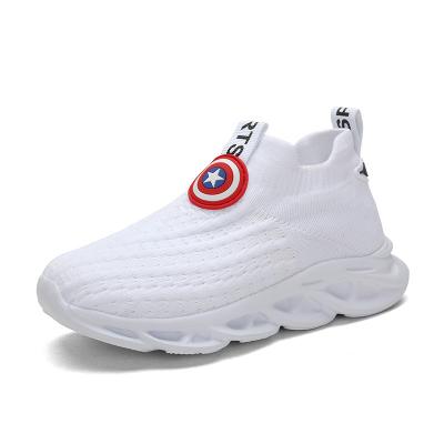 China Round Shipping Fashion Drop Sock Casual Slip On Shoes Shape Lightweight Breathable Kids Running Shoes for sale