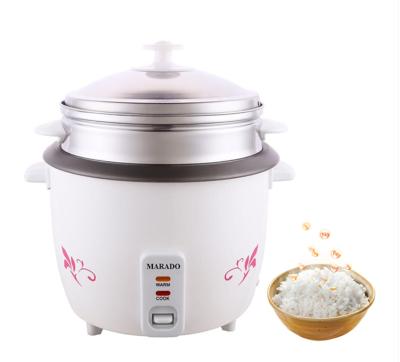 China Hotel Stainless Steel Pot Cylinder Inner Rice Cooker, S/S 2.8L Rice Cooker With Stainless Steel Steamer for sale