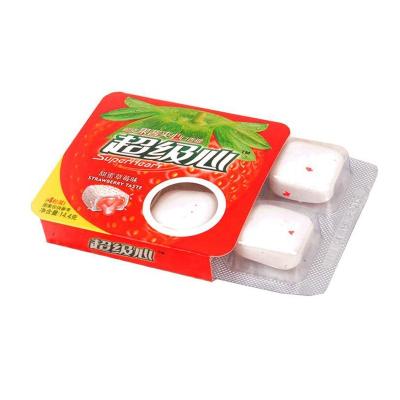 China Boxed Pillow Packed Cool Mint Flavor Center Chewing Gum Filling Candy FLYBG010 for sale