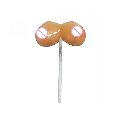 China Body Parts Series Natural Boob Shaped Hard Lollipop Candy for sale