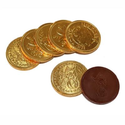 China Custom Color Piece of Rose Red Coin Chocolate Candy for sale