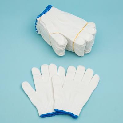 China Wear-Resistant Working Work Thickened Nylon White Yarn Factory Wholesale Wear-Resistant Work Gloves Gloves for sale