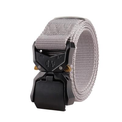 China New leisure alloy cobra buckle tactical buckle men's belt outdoor sports belt for sale