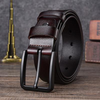 China Real Cowhide Belts Leisure For Men's Hot Genuine Leather Belt Men's Pin Buckle Belt Factory Custom LOGO Fashion Wholesale LQbelt for sale