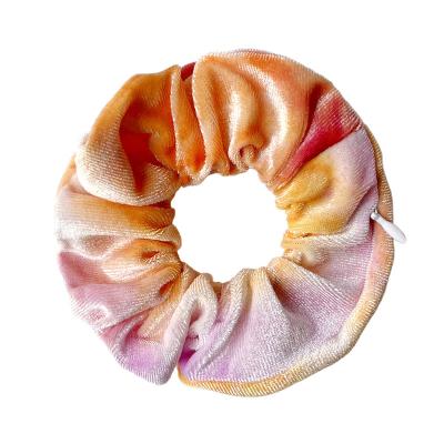 China Headdress Fashion Girls Fabric Solid Colors Elastic Hair Scrunchies Velvet Hair Ties for sale