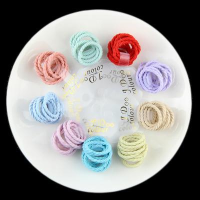 China Hair Fixer 10pcs Women Head Rope Simple Circle Hair Rope for Elastic Hair Ring Headdress Elastic Band Hair Tie Girl Tops for sale