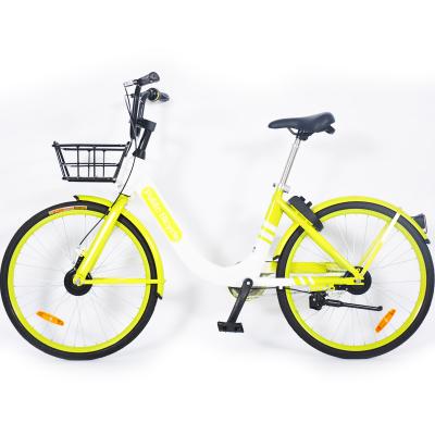 China Aluminum alloy 24 inch aluminum alloy frame screw dockless bicycles ofo tires solid anti-theft GPS smart locker sharing Te koop