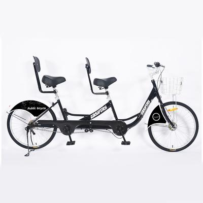 중국 High Carbon Steel Frame 2 Seat Single Speed ​​Travel Bike Travel Bicycle 24