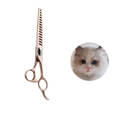 China CIDON 10 Series 7-Inch 15-Tooth Stocked Straight Pet Grooming Chunker Shears for sale