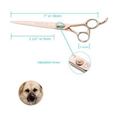 China CIDON 10 Series 7-Inch Stocked Straight Pet Grooming Shears for sale