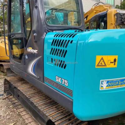 China Blue Color Original Paint Used Kobelco 75 Excavator Second Hand 7.5 Ton for sale