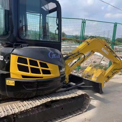 China 3.5 Ton Kobelco Sk35 Used Kobelco Excavator Magic Screed Blue Color for sale