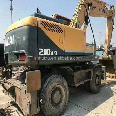 China korea original 2014 Used hyundai r210w-9 wheel excavator/ tyre machine R210w-9 hyundai for sale for sale