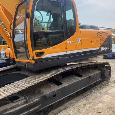 Chine 30000KG Excavateur d'origine HYUNDAI 305 Excavateurs d'occasion 1,2m3 Capacité de seau à vendre