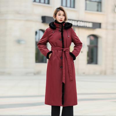 China Hot sale breathable women's wholesale; s winter coat detachable lining coat and detachable fur collar fox grass leather coat for sale