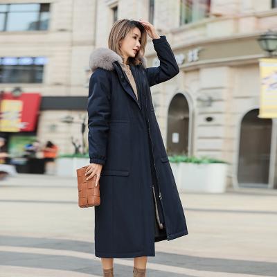 China Women's breathable; plus size Women's long coat Women's jacket winter; fashion Rex Rabbit Hair Liner Fur detachable hot Parker Co de s for sale