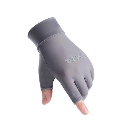 China Men's comfortable; s and women' S Smooth Breathable Ice Silk Touch Screen Outdoor Sports Climbing Mountain Gloves for sale