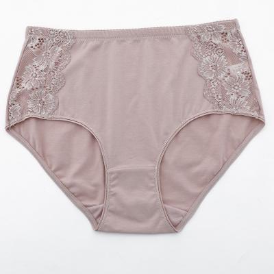 China China Women's Pretty Antibacterial Mid Waist Underwear Cotton Comfortable Soft Stitching Lace Up Panties for sale