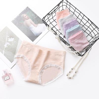 China Autumn and winter new antibacterial honeycomb particle color cotton Japanese underwear lace up seamless panties for sale