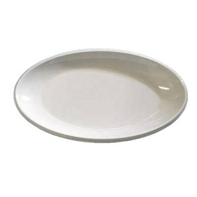 China OEM Printing Custom White Melamine Oval Hotelware Dish for sale