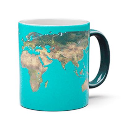 China Viable Custom World Map Souvenir Gift Ceramic Printing Mug for sale