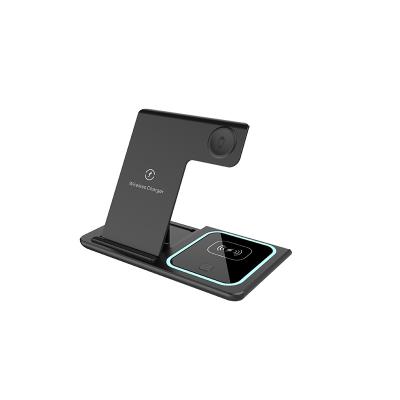 China Dropshipping Multi Function Devices Qi-enabled Radio Charging Stable Phone 3 In 1 Foldable Wireless Charger for sale