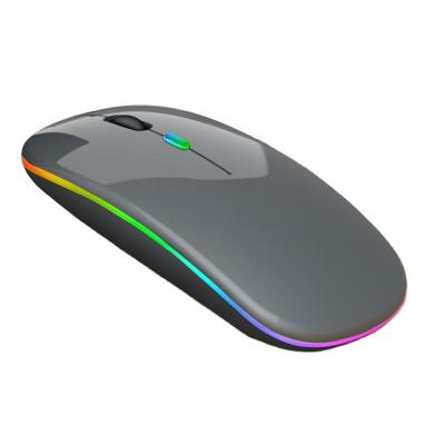 China Portable Wireless Mouse RGB Newest 2.4G Rechargeable Colorful LED Silent Wireless Mouse for sale