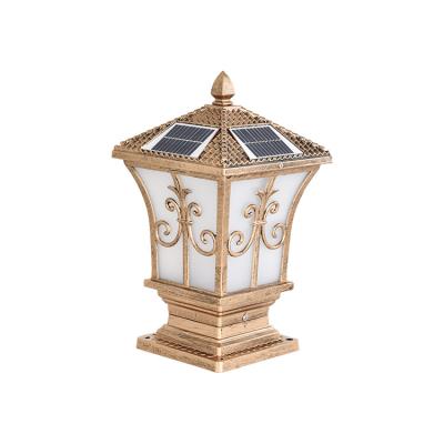 China 6 Models Option Rechargeable Battery Aluminum Acrylic Outdoor Lights Solar Led Light Solar Pillar Light for sale