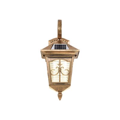 China Outdoor Solar Garden Wall Lantern Light Fixture Holder Garden Lights Wall Light Led Luxury Lamp for sale