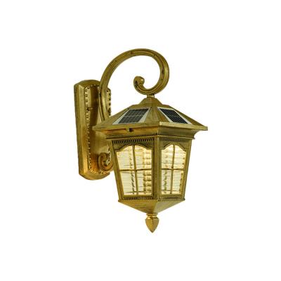 China Garden Bronze Elegant Design 16W Aluminum Solar Wall Light Led Outdoor Wall Lamps for sale