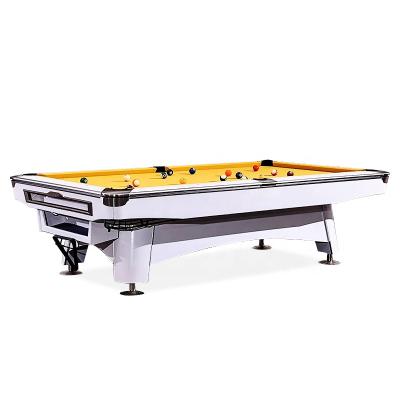 China Econmic / Luxury Pool Snooker Table 9' Height Snooker Table With Solid Wood + Slate Marble Top for sale