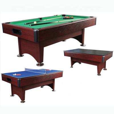 China Deluxe Econmic / 3 In 1 Multi Game Table Convert Dining Snooker Pool Table With Ping Pong Top for sale