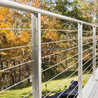 China DF Contemporary Factory Direct Sale Easy To Install Outdoor Wire Top Mounted Cable Railing Balustrade for sale