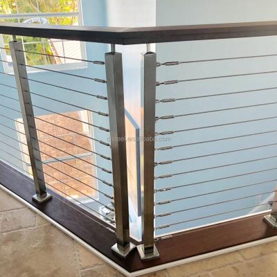 China Contemporary Stainless DF Cable Fencing Wire Rope Railing Deck Handrail Handrail for sale