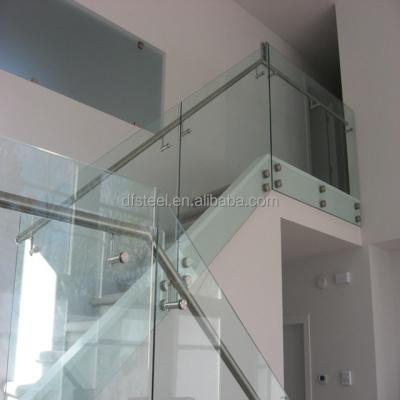 China DF Style 316 Contemporary Modern Glass Hardware Double Round Glass Standoff for sale