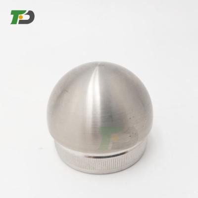 China No glass holes required. DF Hardware Fittings Enclosure Precision Casting Circular End Cap For Stainless Steel Pipe for sale