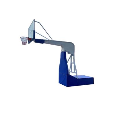 China Fiba Mobile Basketball Standard For Indoor Full Size Electro Hydraulic Adjustable Basketball Stand for sale