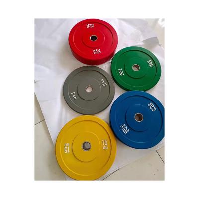 China Factory Price Universal High Quality Colorful Rubber Dumbbells Plates 2.5-25kg Fitness Gym Plate Dumbbells Wholesale for sale